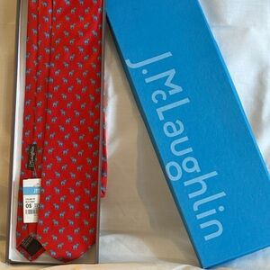 J. McLaughlin Red and Blue Tie